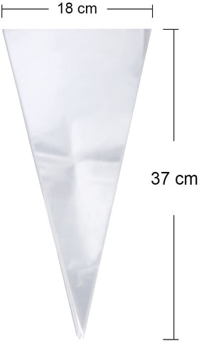 Triangle Goody Cone Bags Clear Cello Treat Bags