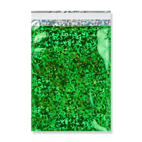 Green Holographic Gloss Metallic Foil Bags - Envelope Kings