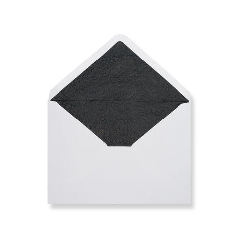White - Black Tissue Lined Envelopes
