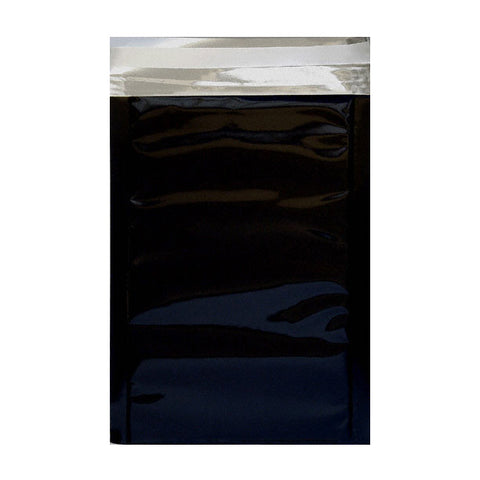 Black Gloss Metallic Foil Bags Pocket Peel and Seal - Envelope Kings