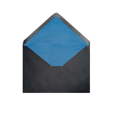 Black - Blue Tissue Lined Envelopes - Envelope Kings