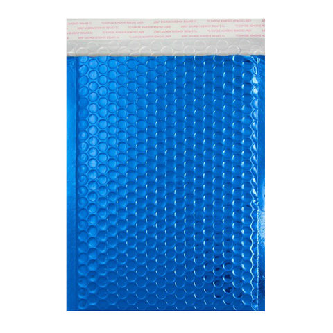 Blue Gloss Metallic Bubble Bags Pocket Peel and Seal - Envelope Kings