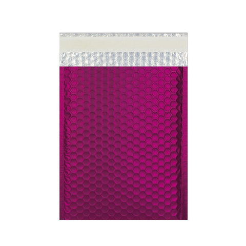 Burgundy Matt Metallic Bubble Bags Pocket Peel and Seal - Envelope Kings