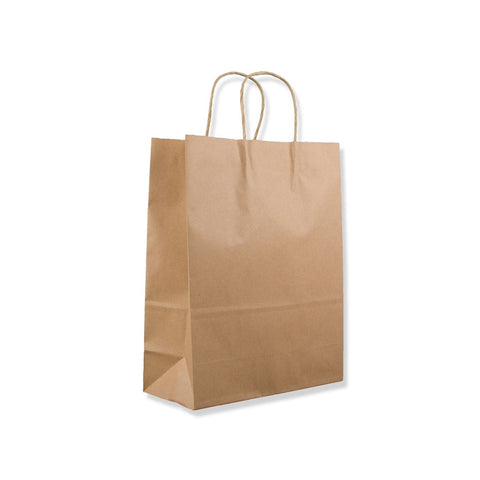 Recycled Brown Paper Carrier Bags - Twisted Handles