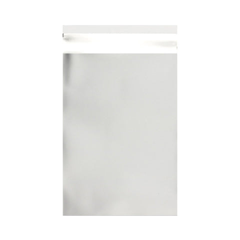 Silver Matt Metallic Foil Bags Pocket Peel and Seal - Envelope Kings