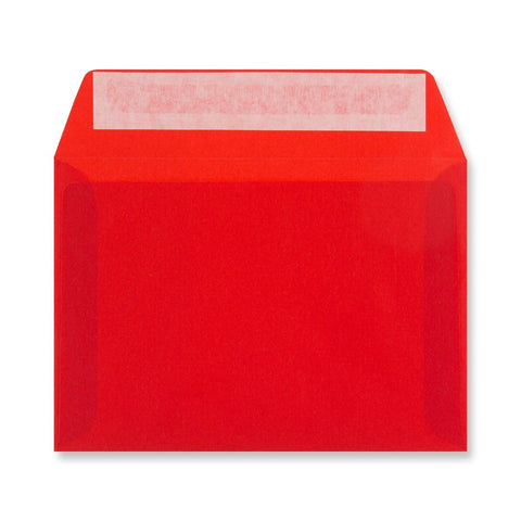 Red Translucent Envelopes - Envelope Kings