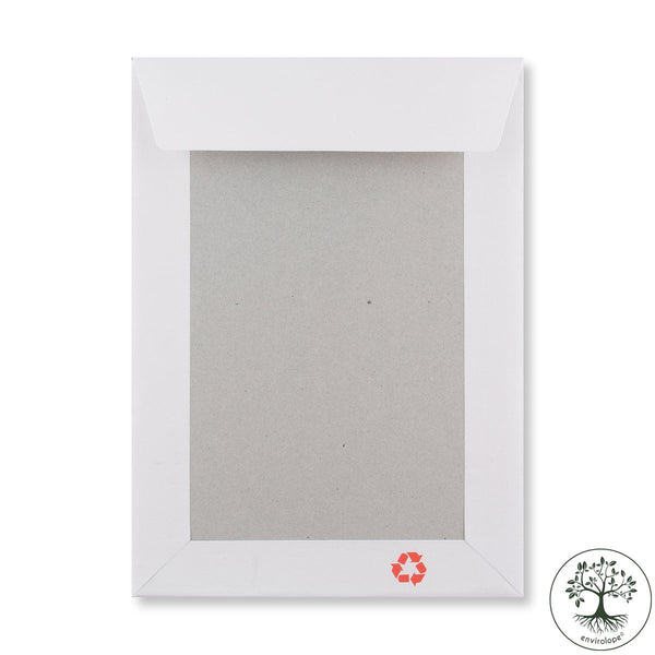 White Hard Board Back Envelopes - Printed "Please do not bend" - Envelope Kings