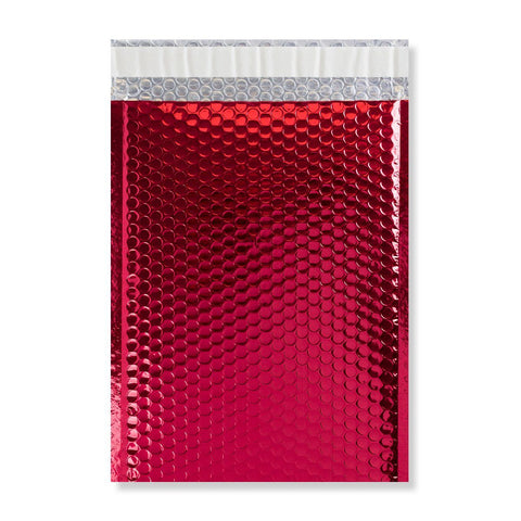 Red Gloss Bubble Bags - Envelope Kings