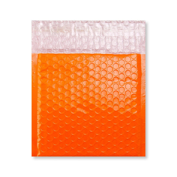 Orange Gloss Poly Bubble Bags - Envelope Kings