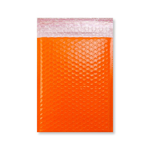 Orange Gloss Poly Bubble Bags - Envelope Kings