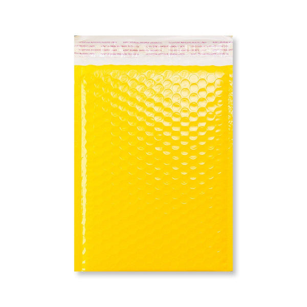 Yellow Gloss Poly Bubble Bags - Envelope Kings
