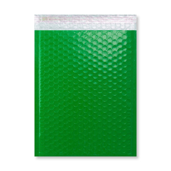Green Gloss Poly Bubble Bags - Envelope Kings