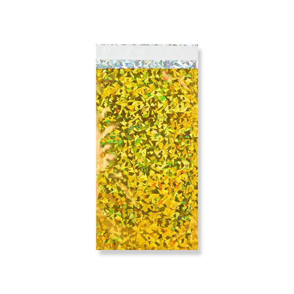 Gold Holographic Gloss Metallic Foil Bags - Envelope Kings
