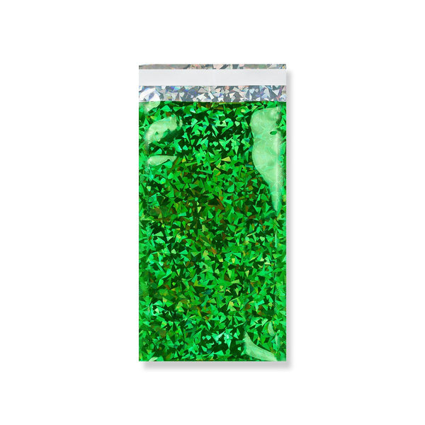 Green Holographic Gloss Metallic Foil Bags - Envelope Kings