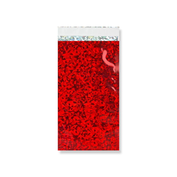 Red Holographic Gloss Metallic Foil Bags - Envelope Kings