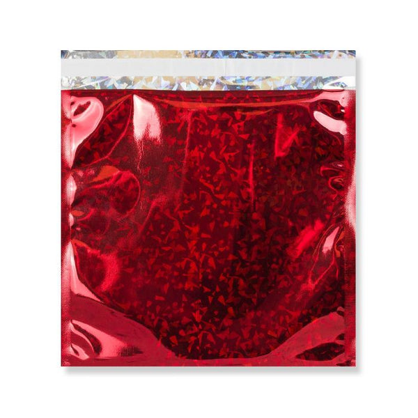 Red Holographic Gloss Metallic Foil Bags - Envelope Kings