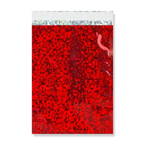 Red Holographic Gloss Metallic Foil Bags - Envelope Kings