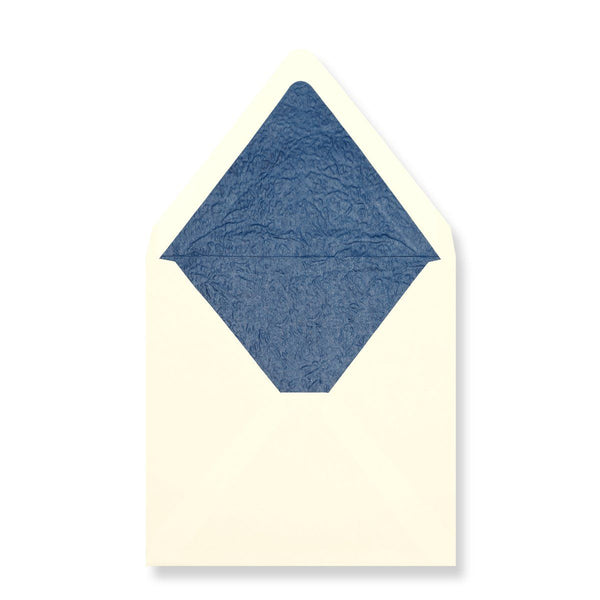 Ivory - Blue Tissue Lined Envelopes