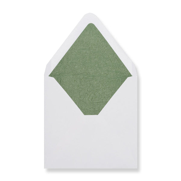 White - Green Tissue Lined Envelopes