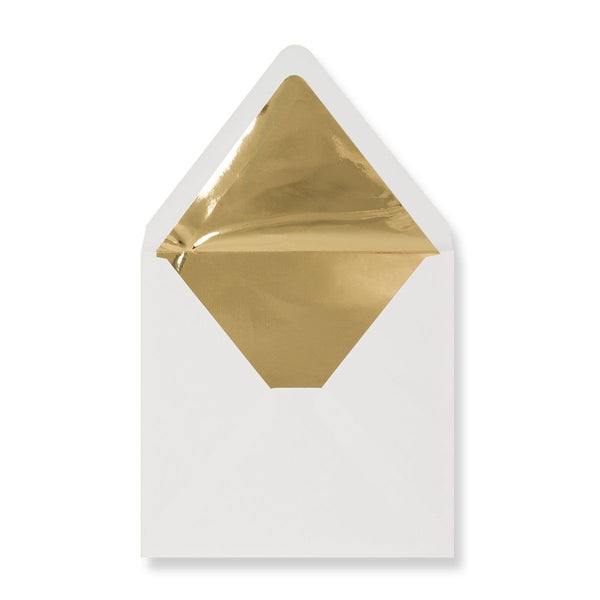 Ivory - Metallic Gold Foil Lined Envelopes - Envelope Kings
