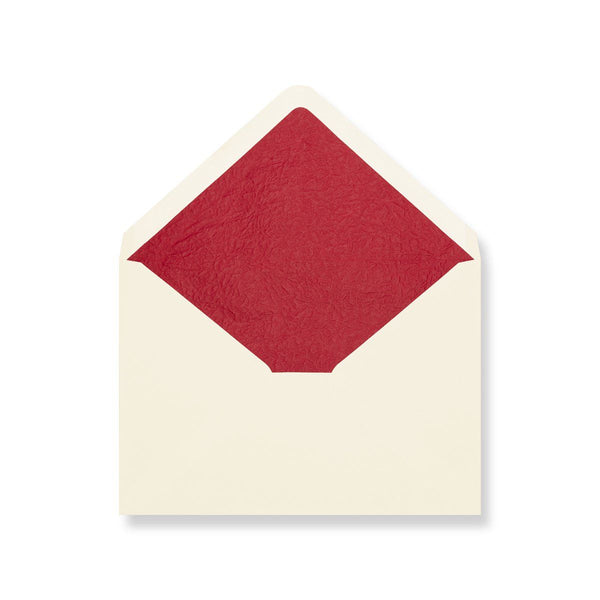 Ivory - Red Tissue Lined Envelopes