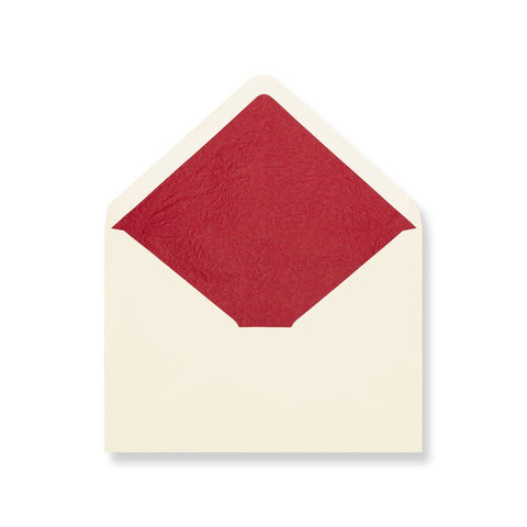 Ivory - Red Tissue Lined Envelopes
