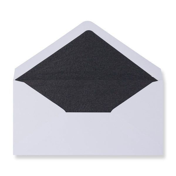White - Black Tissue Lined Envelopes