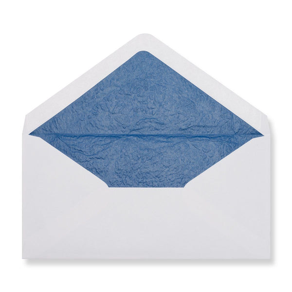 White - Blue Tissue Lined Envelopes