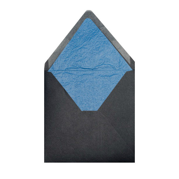 Black - Blue Tissue Lined Envelopes - Envelope Kings