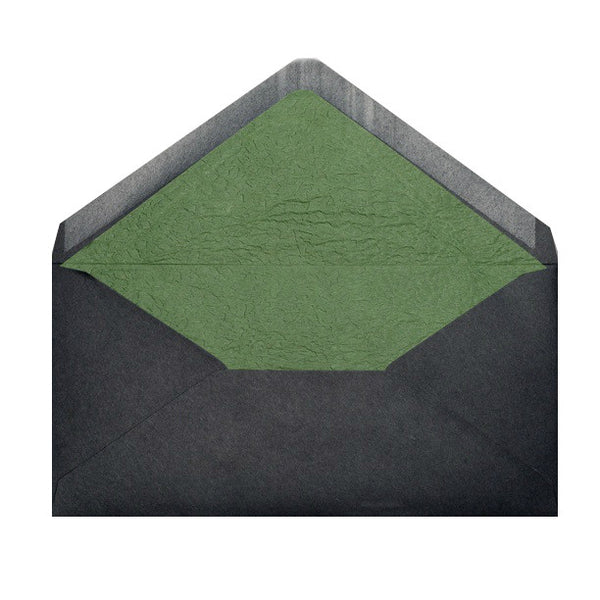 Black - Green Tissue Lined Envelopes - Envelope Kings