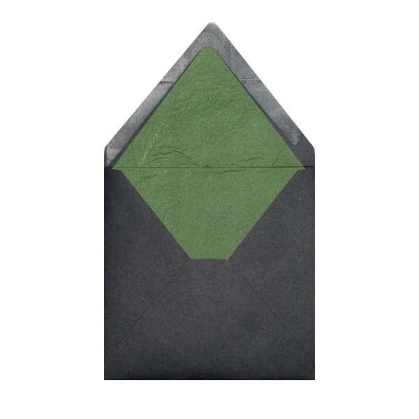 Black - Green Tissue Lined Envelopes - Envelope Kings