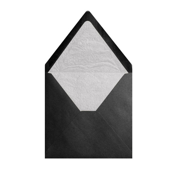 Black - White Tissue Lined Envelopes - Envelope Kings - 2