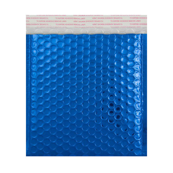 Blue Gloss Metallic Bubble Bags Pocket Peel and Seal - Envelope Kings