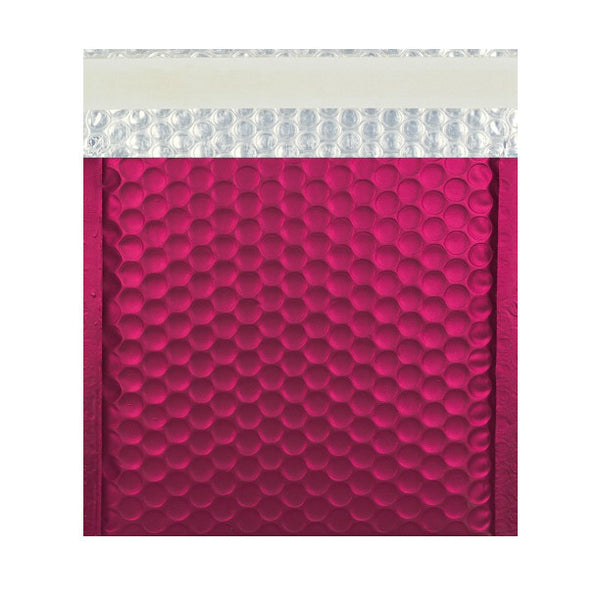 Burgundy Matt Metallic Bubble Bags Pocket Peel and Seal - Envelope Kings