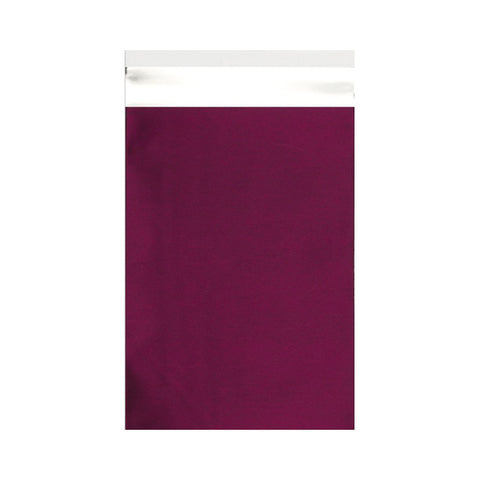 Burgundy Matt Metallic Foil Bags Pocket Peel and Seal - Envelope Kings