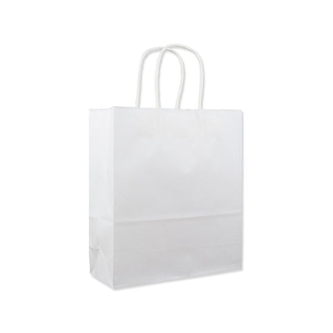 White Paper Carrier Bags - Twisted Handles