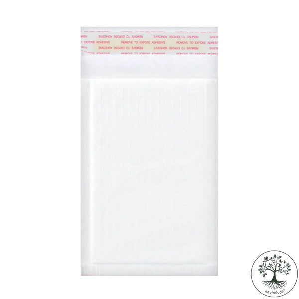 White Fluted Biodegradable Recyclable Mailing Bags
