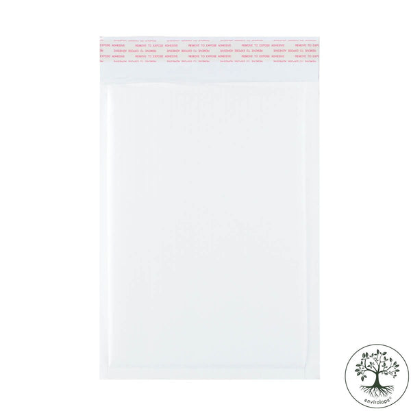 White Fluted Biodegradable Recyclable Mailing Bags