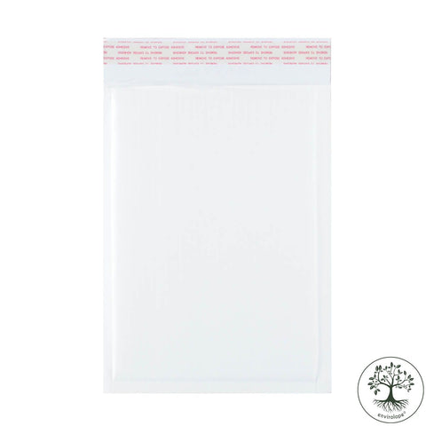 White Fluted Biodegradable Recyclable Mailing Bags