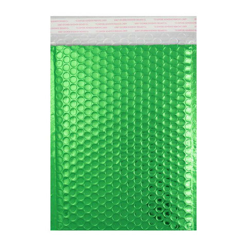 Green Gloss Metallic Bubble Bags Pocket Peel and Seal - Envelope Kings