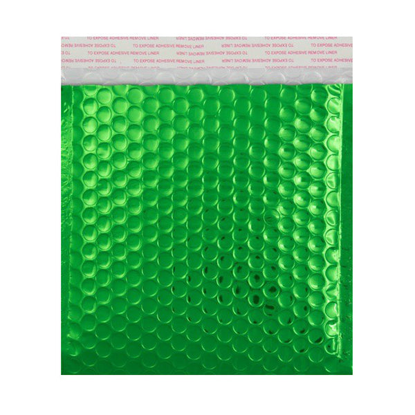 Green Gloss Metallic Bubble Bags Pocket Peel and Seal - Envelope Kings