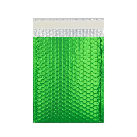 Green Matt Metallic Bubble Bags Pocket Peel and Seal - Envelope Kings