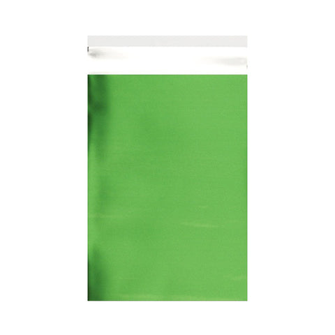 Green Matt Metallic Foil Bags Pocket Peel and Seal - Envelope Kings