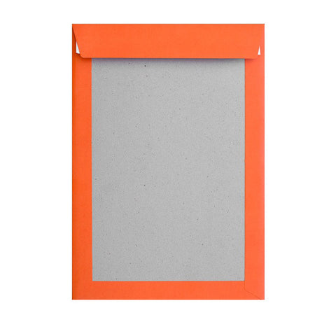 Orange Board Back Pocket Peel & Seal - Envelope Kings