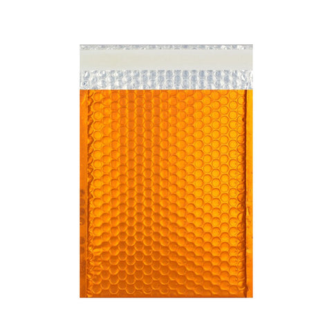 Orange Matt Metallic Bubble Bags Pocket Peel and Seal - Envelope Kings