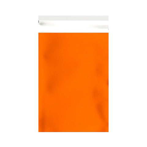 Orange Matt Metallic Foil Bags Pocket Peel and Seal - Envelope Kings