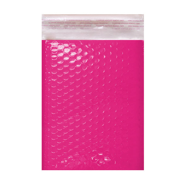 Pink Gloss Poly Bubble Bags Pocket Peel and Seal - Envelope Kings