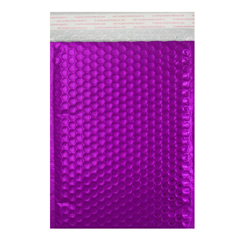 Purple Gloss Metallic Bubble Bags Pocket Peel and Seal - Envelope Kings