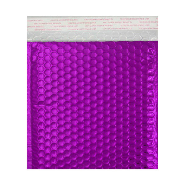 Purple Gloss Metallic Bubble Bags Pocket Peel and Seal - Envelope Kings