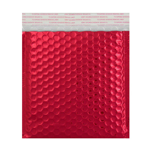 Red Gloss Metallic Bubble Bags Pocket Peel and Seal - Envelope Kings